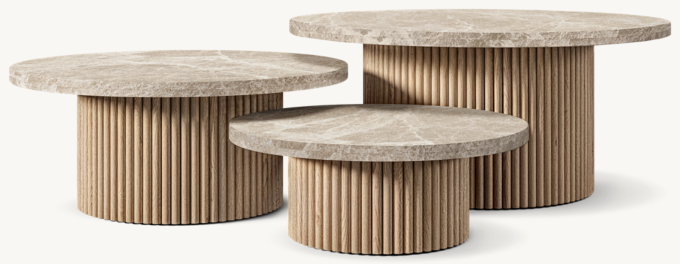 Mulholland Emperador Nesting Coffee Table