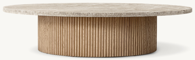 Mulholland Emperador Pedestal Round Coffee Table 