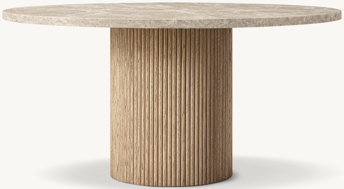 Mulholland Emperador Round Dining Table 