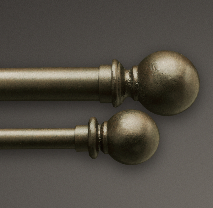 Cast Iron Ball Finials (Set of 2) Chestnut