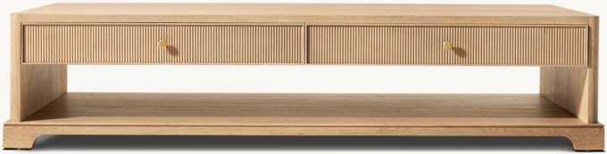 Genevieve Reeded Coffee Table With Drawers 