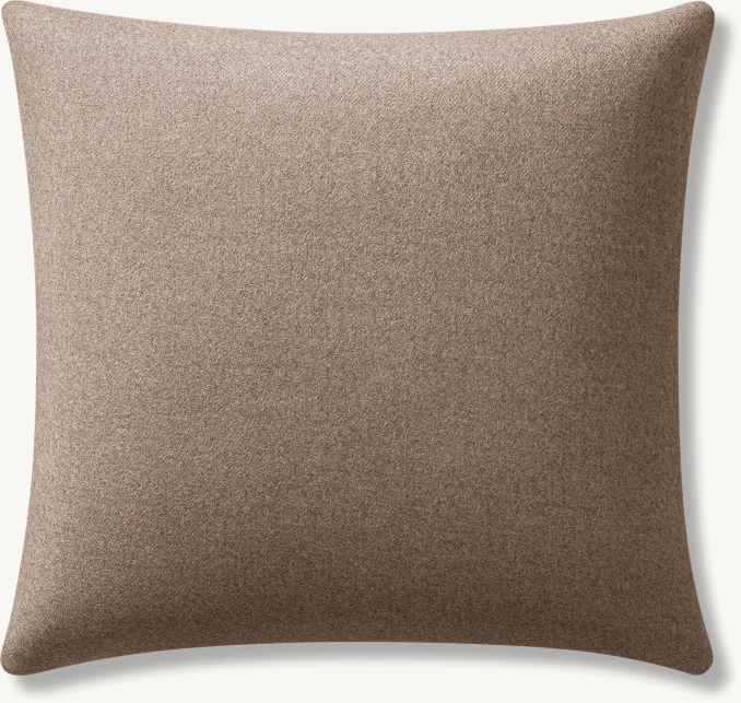 Overhead view of Holland & Sherry Wool Twill Wrapped Pillow Cover - Square 