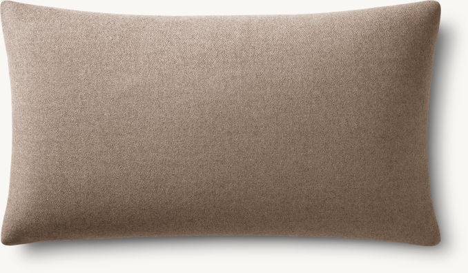 Overhead view of Holland & Sherry Wool Twill Wrapped Pillow Cover - Lumbar 