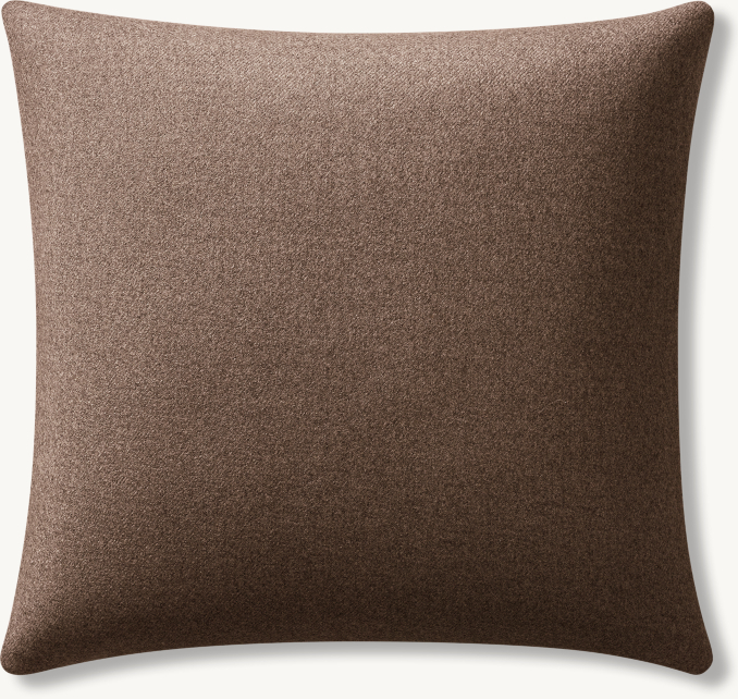 Overhead view of Holland & Sherry Wool Twill Wrapped Pillow Cover - Square 