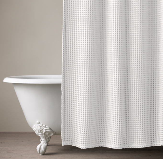 Waffle Weave Shower Curtain