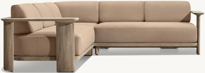 Dune Teak Left-Arm L-Sectional