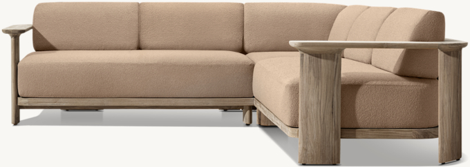 Dune Teak Right-Arm L-Sectional