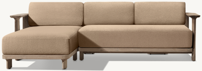Dune Teak Right-Arm Sofa-Chaise Sectional