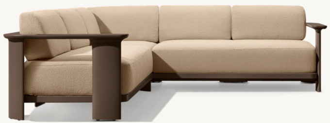 Dune Aluminum Left-Arm L-Sectional