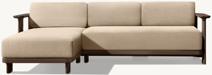 Dune Aluminum Left-Arm Sofa-Chaise Sectional