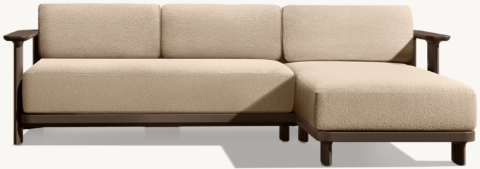 Dune Aluminum Right-Arm Sofa-Chaise Sectional