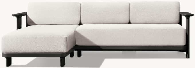 Dune Aluminum Left-Arm Sofa-Chaise Sectional