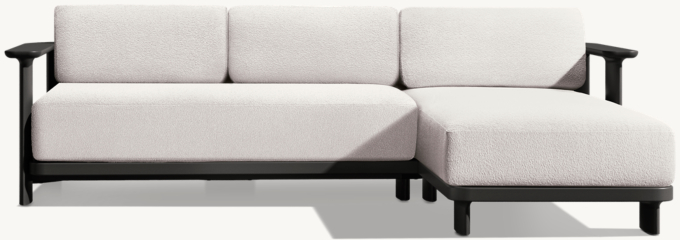 Dune Aluminum Right-Arm Sofa-Chaise Sectional