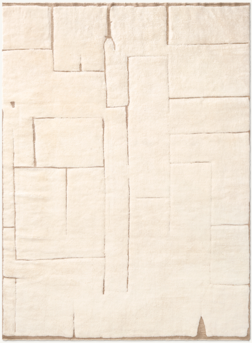 Overhead view of Ayat Wool Rug - Made-To-Order - Round 