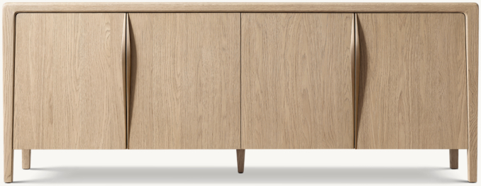 Front view of Gael Oak 4-Door Sideboard 