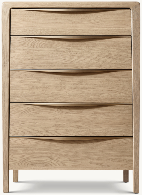 Gael Oak 5-Drawer Narrow Dresser