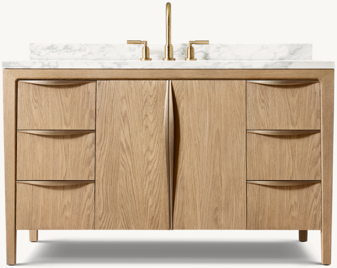 Gael Chêne - Meuble-vasque simple extra-large