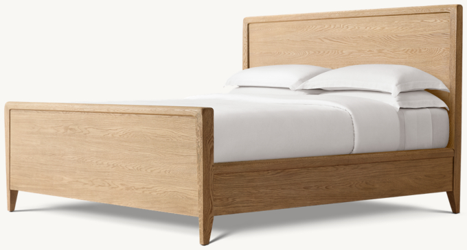 Gael Oak Panel Bed with Footboard