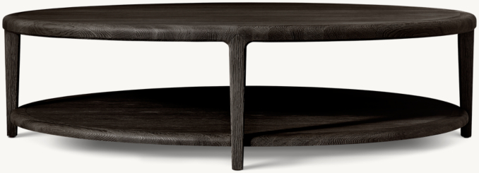 Front view of Gael Oak Round Coffee Table 