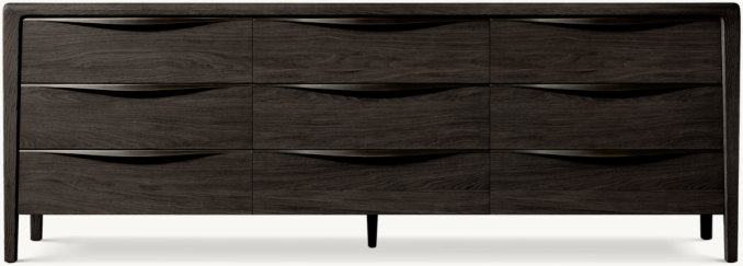 Front view of Gael Oak 9-Drawer Dresser 