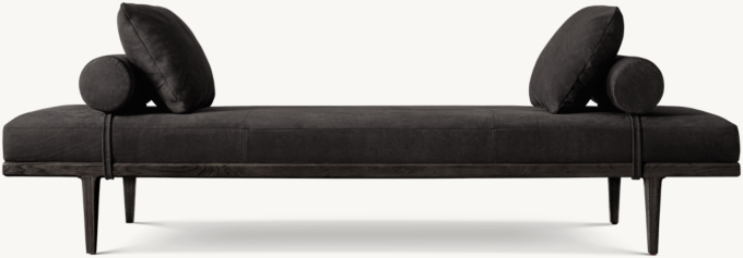 Gael Oak Leather Panel Daybed