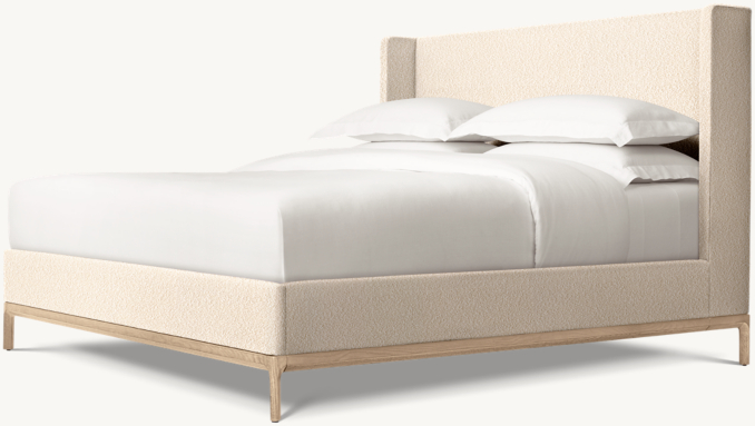Three Quarter view of Padua Fully Upholstered Fabric Shelter Bed 