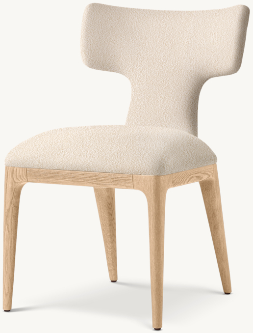 Shown in Natural Performance Bouclé with Light Brushed Oak finish.