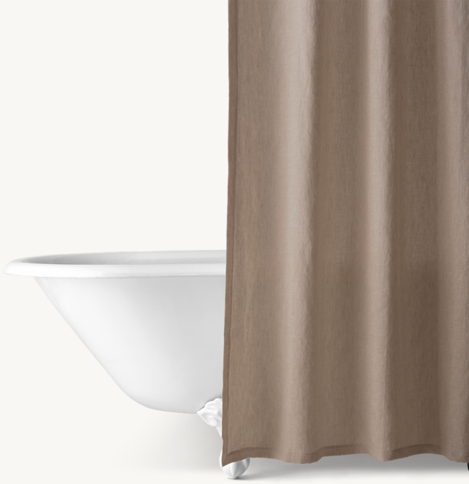 Italian Heritage Washed Linen Shower Curtain