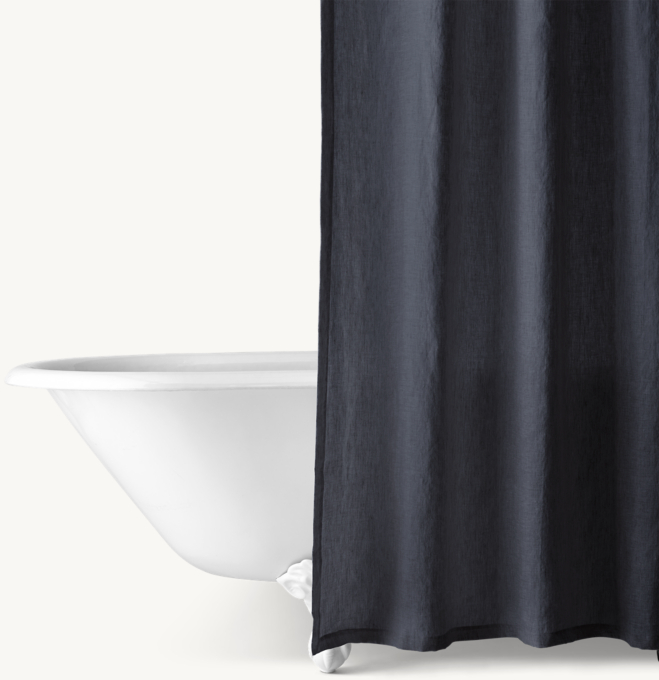 Italian Heritage Washed Linen Shower Curtain