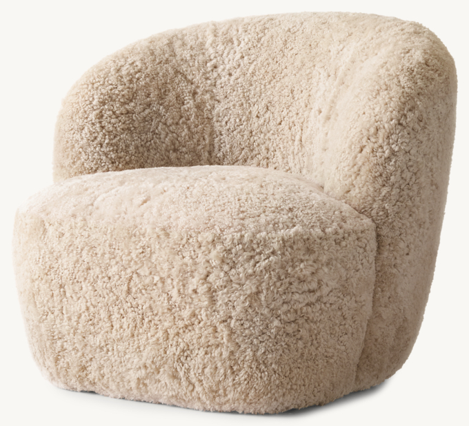 Emilia Shearling Swivel Chair