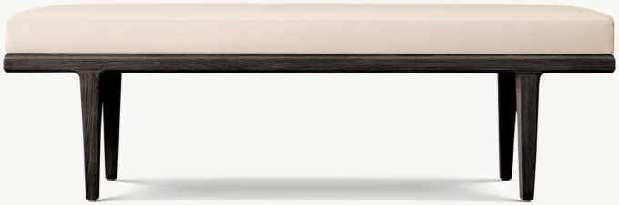 Gael Oak Fabric End-of-Bed Bench