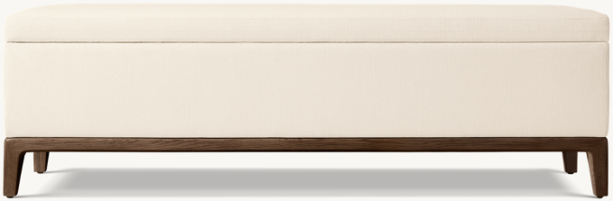 Gael Oak Fabric End-of-Bed Storage Bench