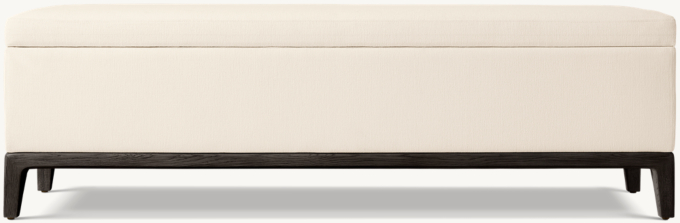 Gael Oak Fabric End-of-Bed Storage Bench