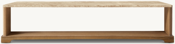 Genevieve Emperador Rectangular Coffee Table