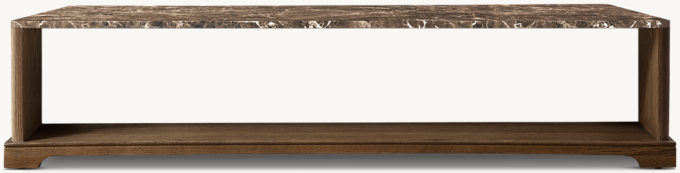 Genevieve Emperador Rectangular Coffee Table