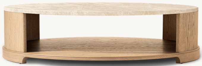 Genevieve Emperador Round Coffee Table