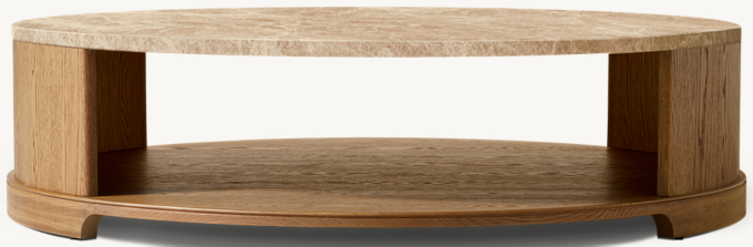 Genevieve Emperador Round Coffee Table