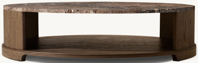 Genevieve Emperador Round Coffee Table