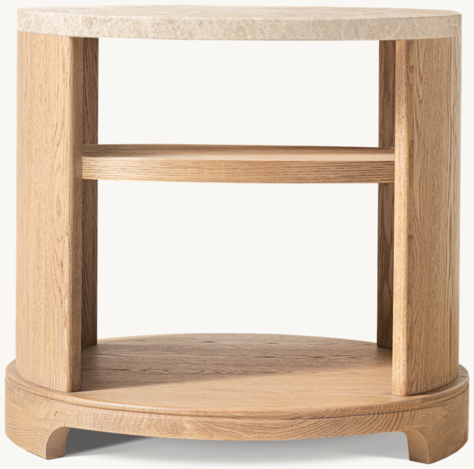 Genevieve Emperador Round Side Table