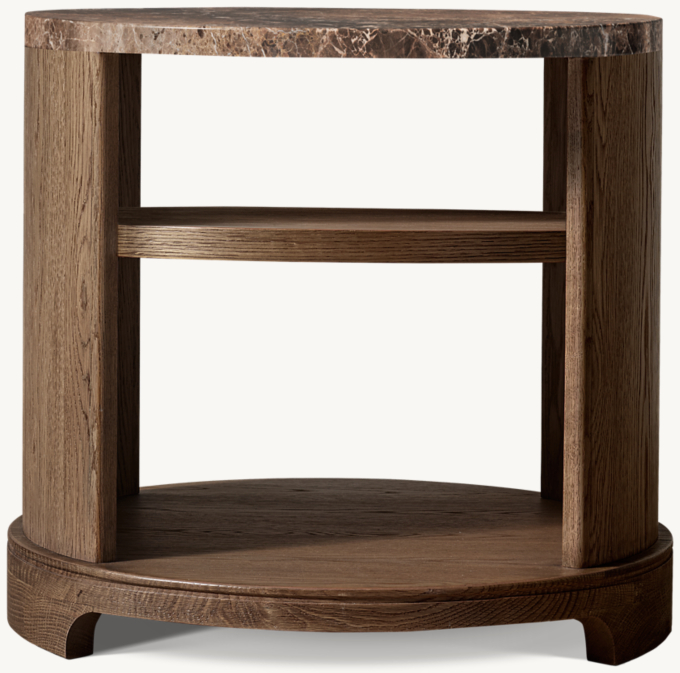 Genevieve Emperador Round Side Table