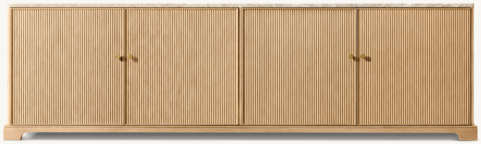 Genevieve Emperador Reeded 4-door Media Console
