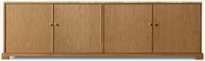 Genevieve Emperador Reeded 4-door Media Console