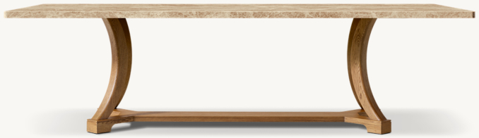 RH Genevieve Emperador Dining Table