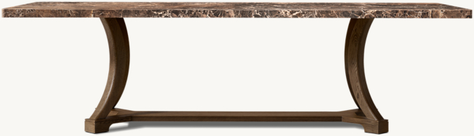 RH Genevieve Emperador Dining Table - Thumbnail 2