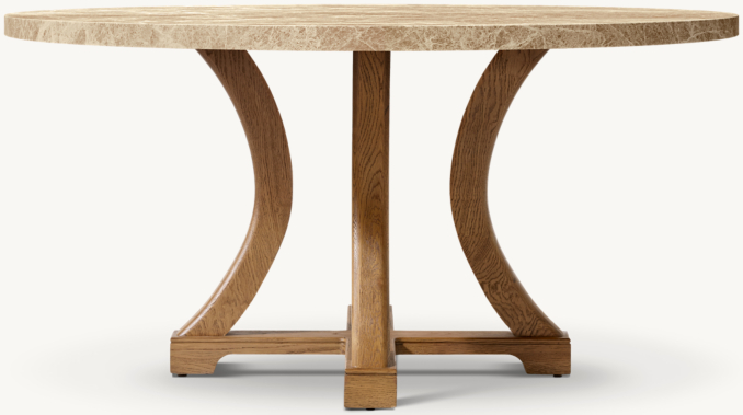 Genevieve Emperador Round Dining Table - Thumbnail 3