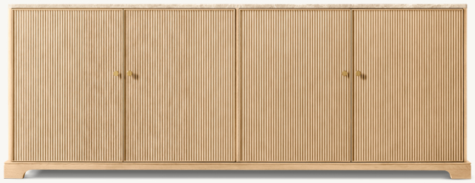 Genevieve Emperador Reeded 4-door Sideboard