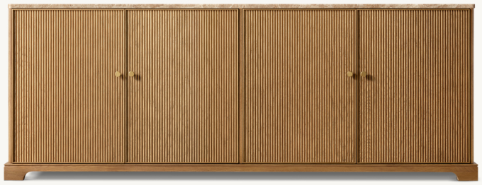 Genevieve Emperador Reeded 4-door Sideboard
