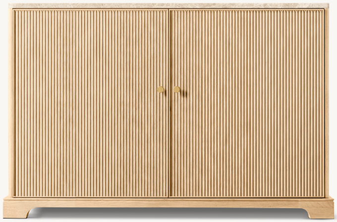 Genevieve Emperador Reeded Double-Door Sideboard
