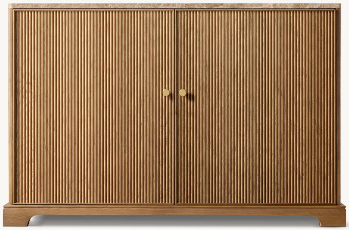 Genevieve Emperador Reeded Double-Door Sideboard