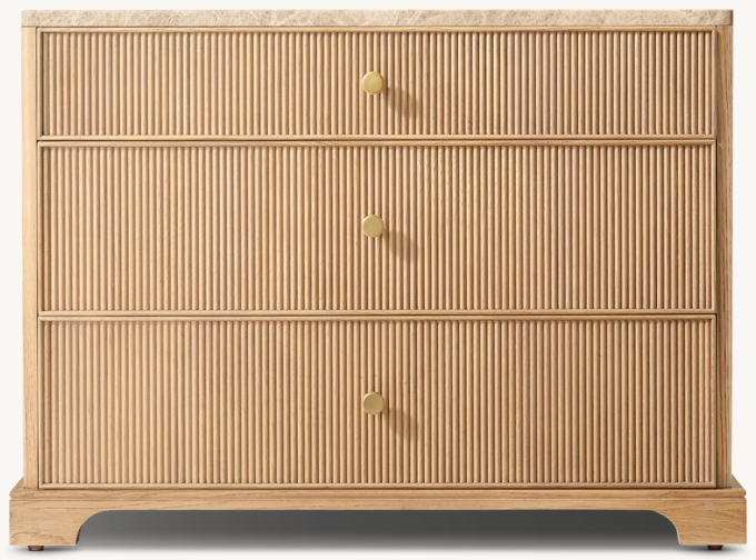 Genevieve Emperador Reeded Closed Nightstand